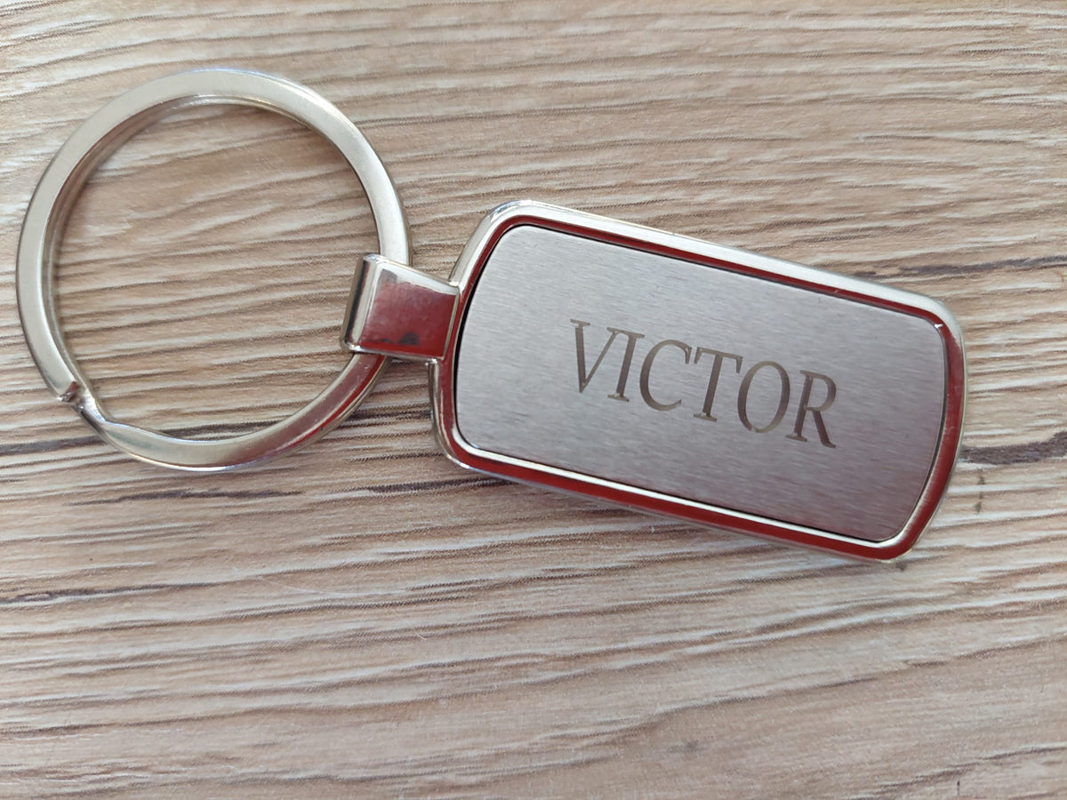Engraved sales metal keyrings