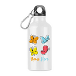 Load image into Gallery viewer, Personalised Aluminium single layer bottle with carabiner. 400 ml

