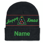 Load image into Gallery viewer, Happy Xmas Embroidery Beanie in soft stretchable RPET polyester
