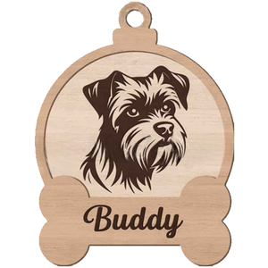 Dog Breed Dangler Wooden Xmas Decoration