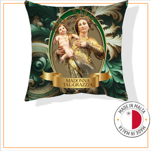 Madonna Tal-Grazzja Polyester Cushion