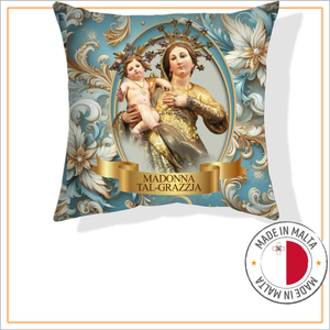 Madonna Tal-Grazzja Polyester Cushion