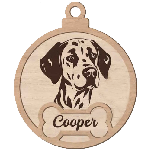 Dog Breed Dangler Wooden Xmas Decoration