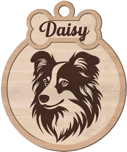 Dog Breed Dangler Wooden Xmas Decoration