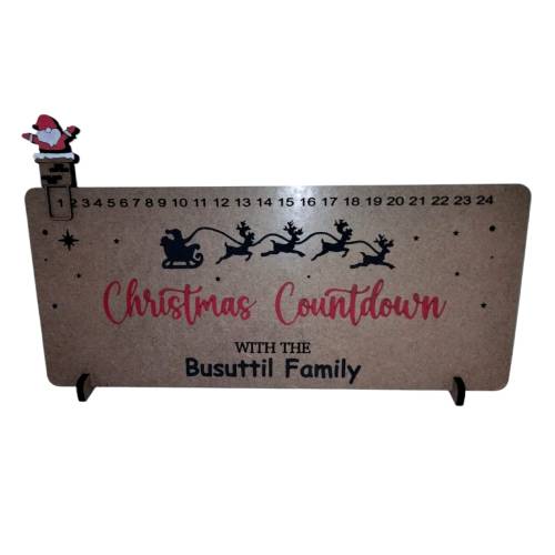 Santa Calendar with Family Name