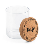 Load image into Gallery viewer, Personalised glass bottle 700ml with cork lid

