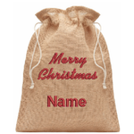Load image into Gallery viewer, Small gift jute draw cord embroidery bag
