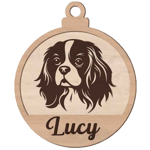 Dog Breed Dangler Wooden Xmas Decoration