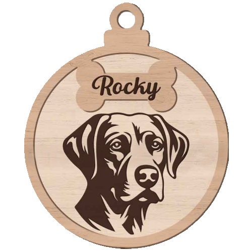 Dog Breed Dangler Wooden Xmas Decoration