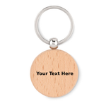 Load image into Gallery viewer, Round shaped wooden key ring 4cm
