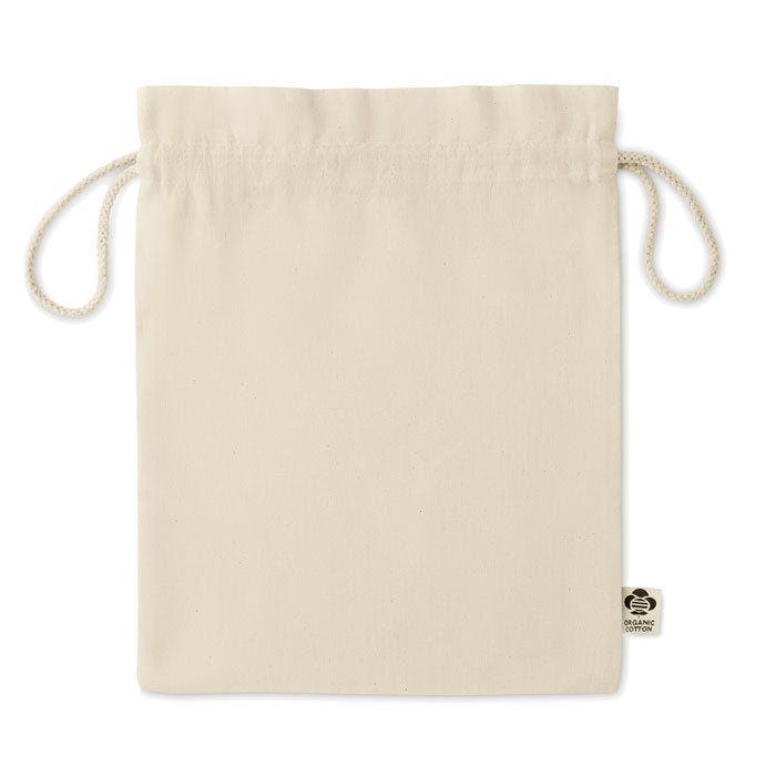 Draw cord bag in organic cotton