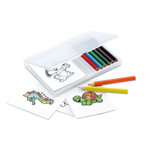 Colouring set in clear box contains 8 wooden pencils