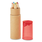 Load image into Gallery viewer, 6 piece colouring pencils in tube
