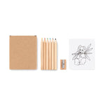 Load image into Gallery viewer, Colouring set with 6 coloured wooden pencils
