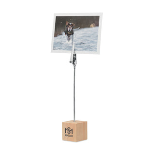 Photo/memo clip holder with pine wooden stand