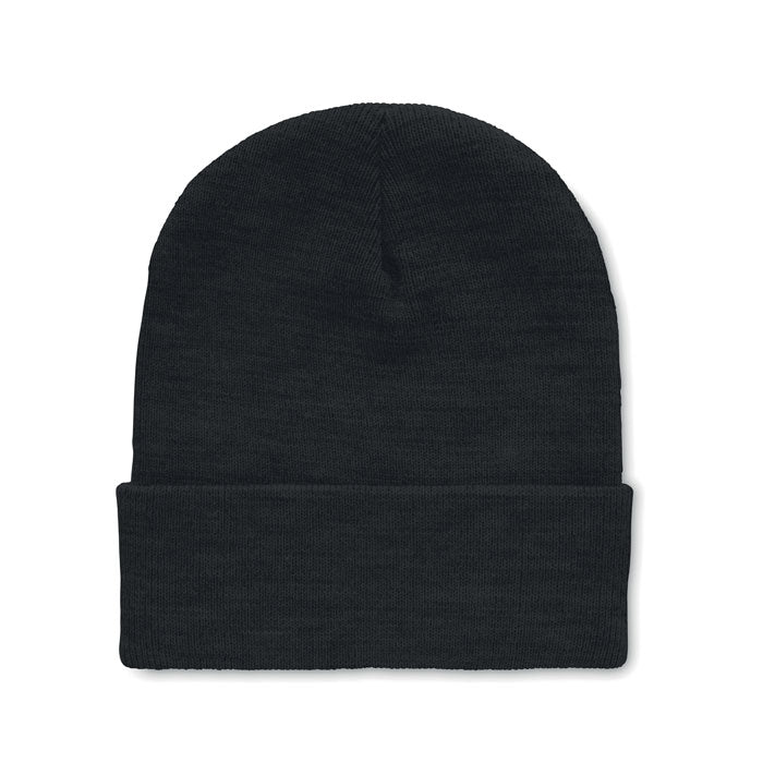 Beanie in soft stretchable RPET polyester