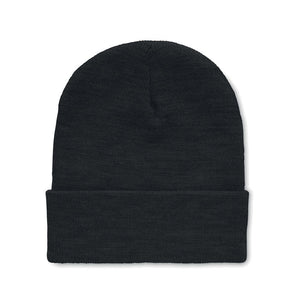 Happy Xmas Embroidery Beanie in soft stretchable RPET polyester