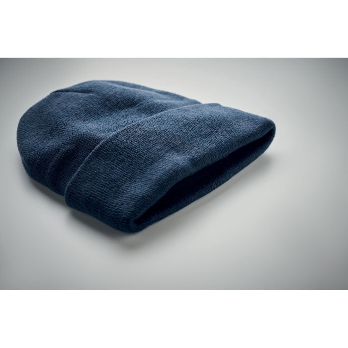 Beanie in soft stretchable RPET polyester