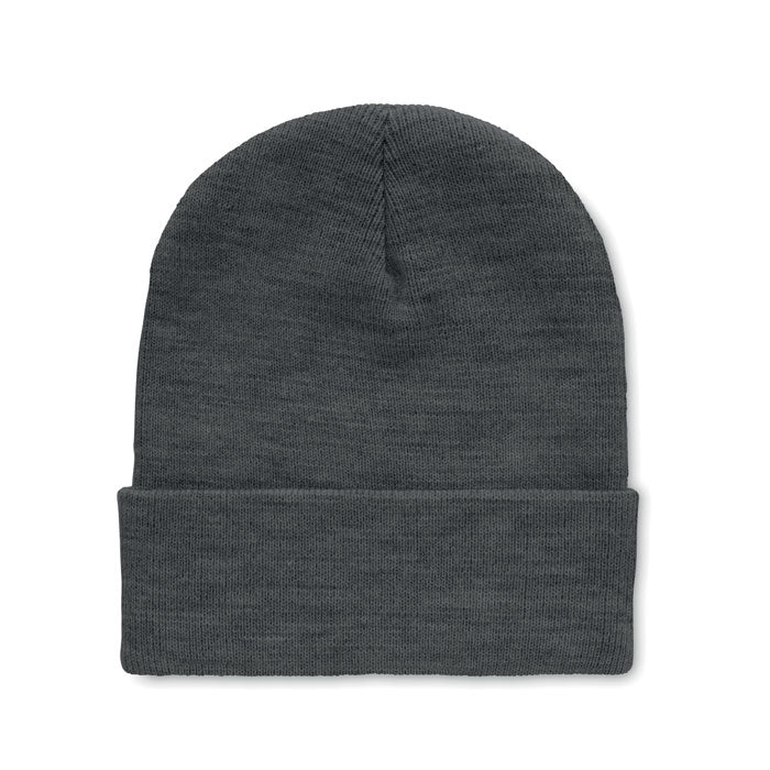 Happy Xmas Embroidery Beanie in soft stretchable RPET polyester