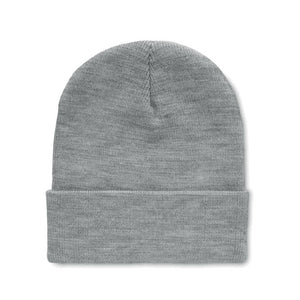 Happy Xmas Embroidery Beanie in soft stretchable RPET polyester