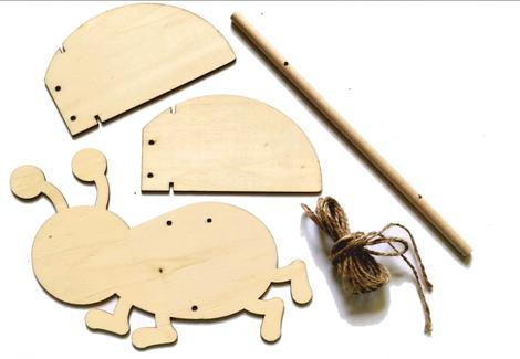 Bug Wooden Flying Puppet Kits