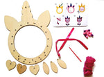 Load image into Gallery viewer, Unicorn Dreamcatcher Wooden Sewing Kit
