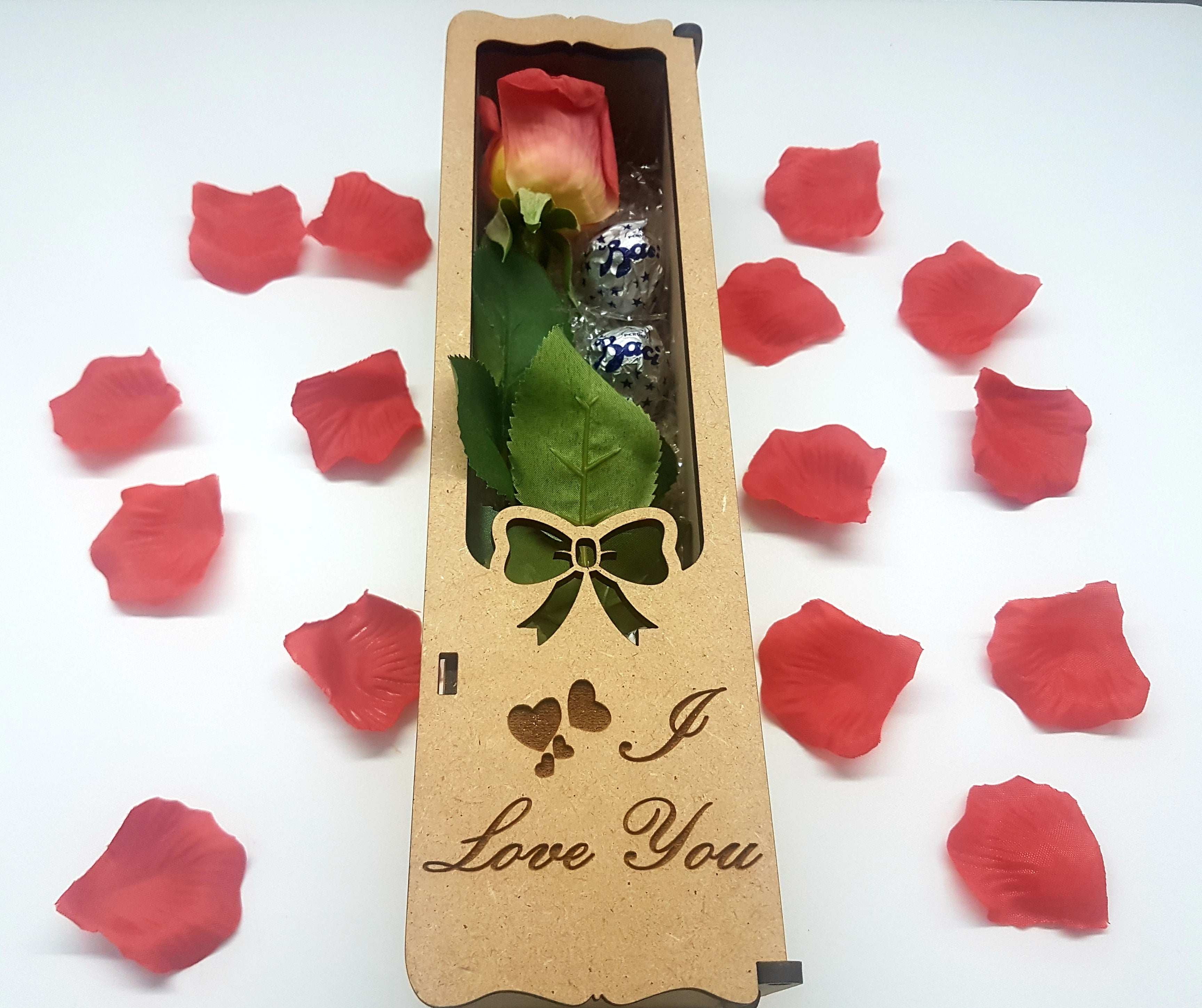 Love You Box with  Rose & Chocolates