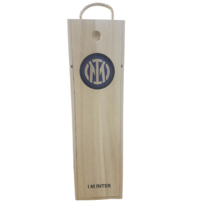 Football Teams Wooden Wine Box With Sliding Lid and Rope