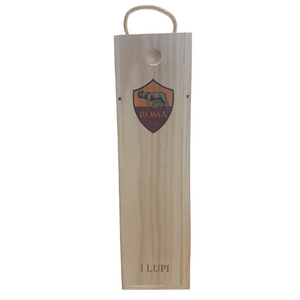 Football Teams Wooden Wine Box With Sliding Lid and Rope