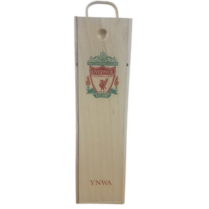 Football Teams Wooden Wine Box With Sliding Lid and Rope