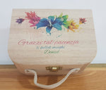 Load image into Gallery viewer, Personalised Small Sized Mini Suitcase Wooden Box

