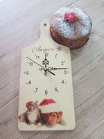 Load image into Gallery viewer, Personalised Plain Chopping Board Shape Solid Wooden Clock
