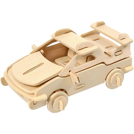 3D Wooden Car Construction Kit