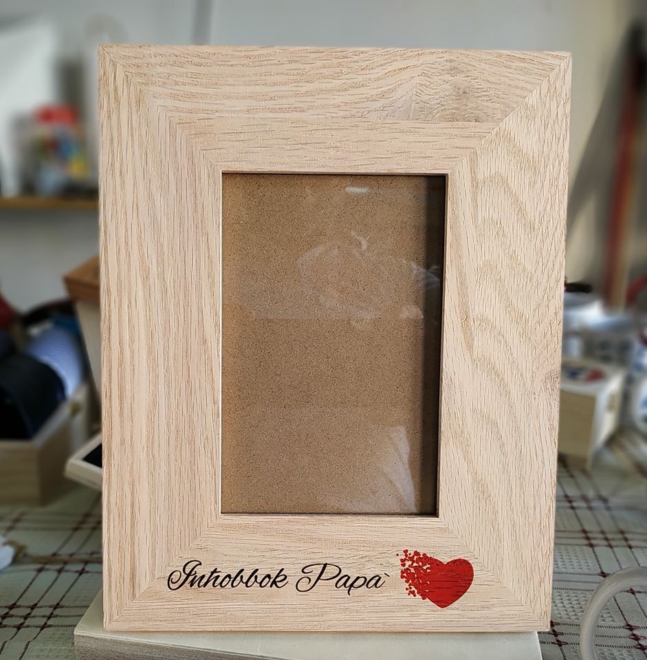 Personalised Deluxe Solid Oak 6" x 4" Photo Frame Papa'