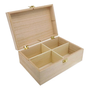 Personalised 4 Compartment Wooden Tea Boxes