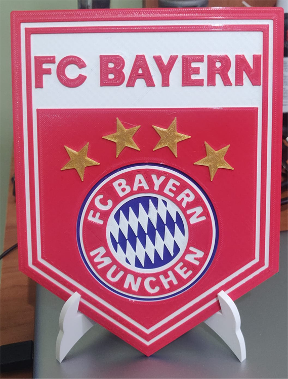 3D Print Football Teams Emblem Plaque