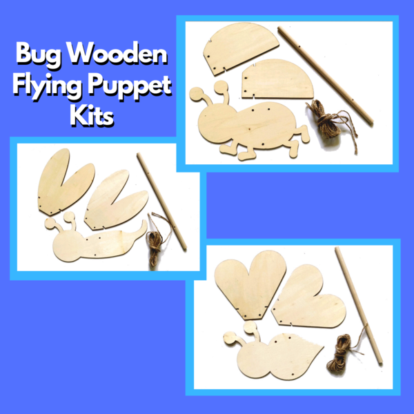 Bug Wooden Flying Puppet Kits