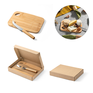 Cutting board set with board and cheese knife