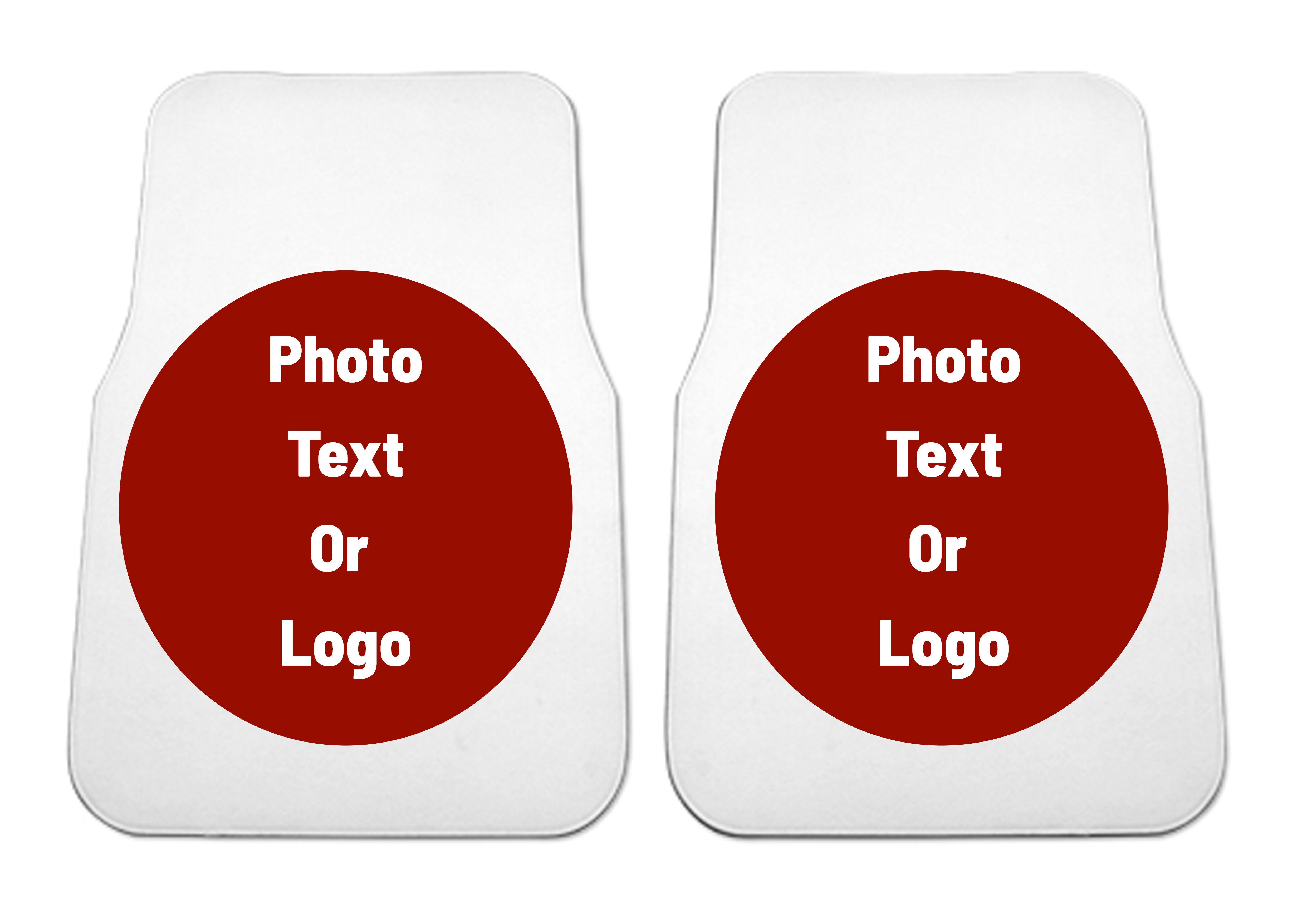 Personalised Car Mat universal shape for front set of 2