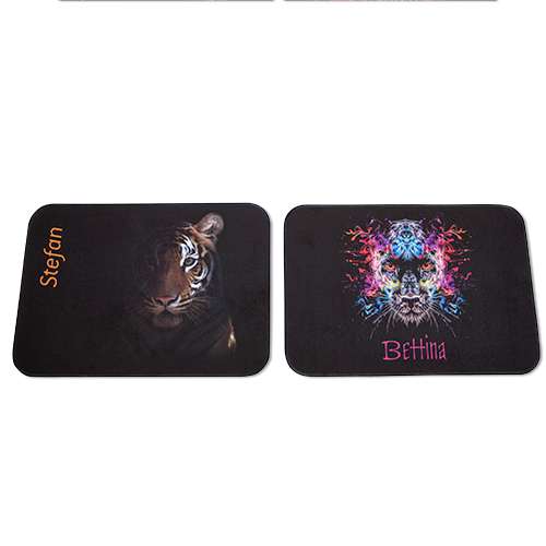 Personalised Car Mat universal shape for rear set of 2