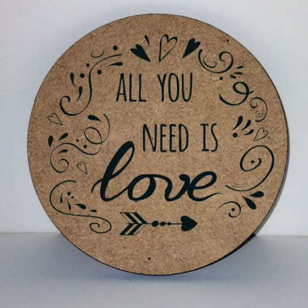 Coaster Valentines Day MDF Wood