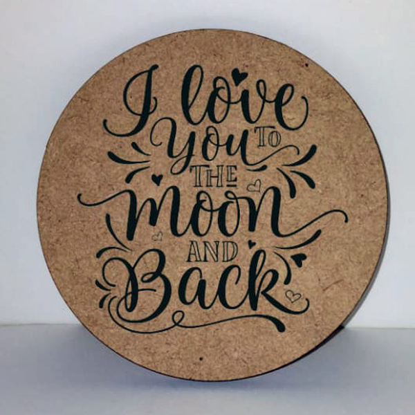 Coaster Valentines Day MDF Wood