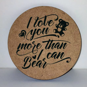 Coaster Valentines Day MDF Wood