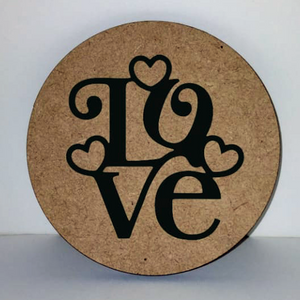 Coaster Valentines Day MDF Wood