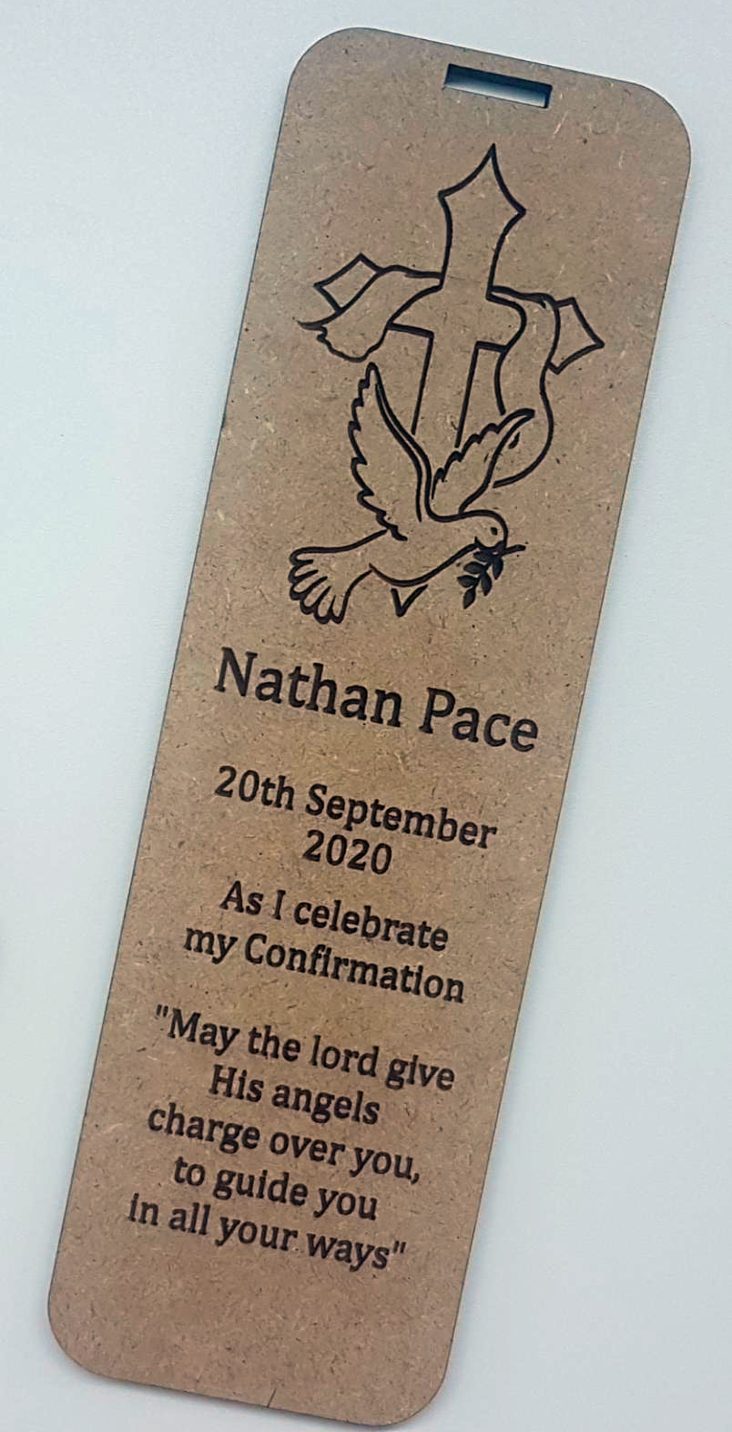 Wooden Confirmation Day Bookmark
