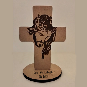 Cross Jesus Face Holy Communion Free Standing Laser Engraving