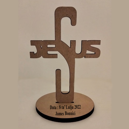 Cross Holy Communion Free Standing Laser Engraving