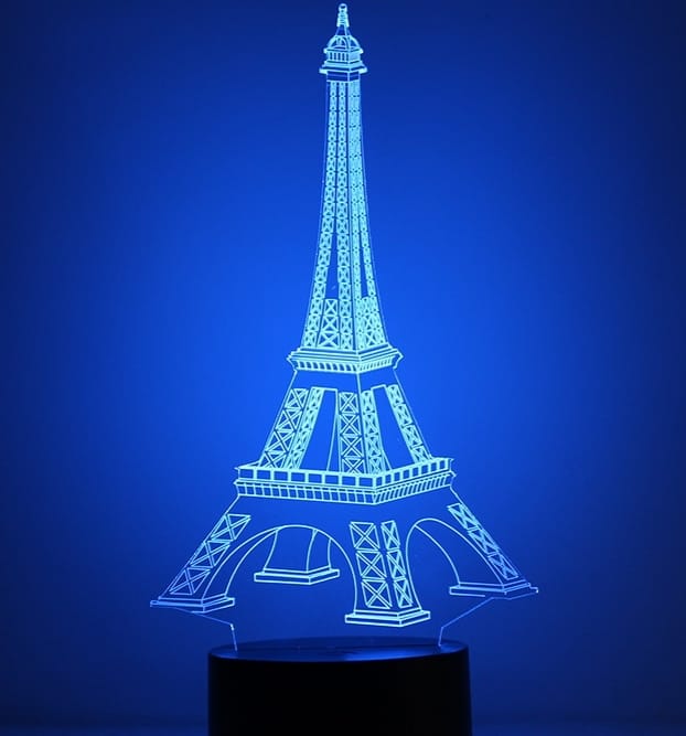 EIFFEL TOWER PARIS 3D Acrylic LED 7 Colour Night Light Touch Table Lamp