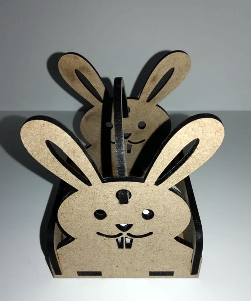 Easter Bunny Egg basket  with handle