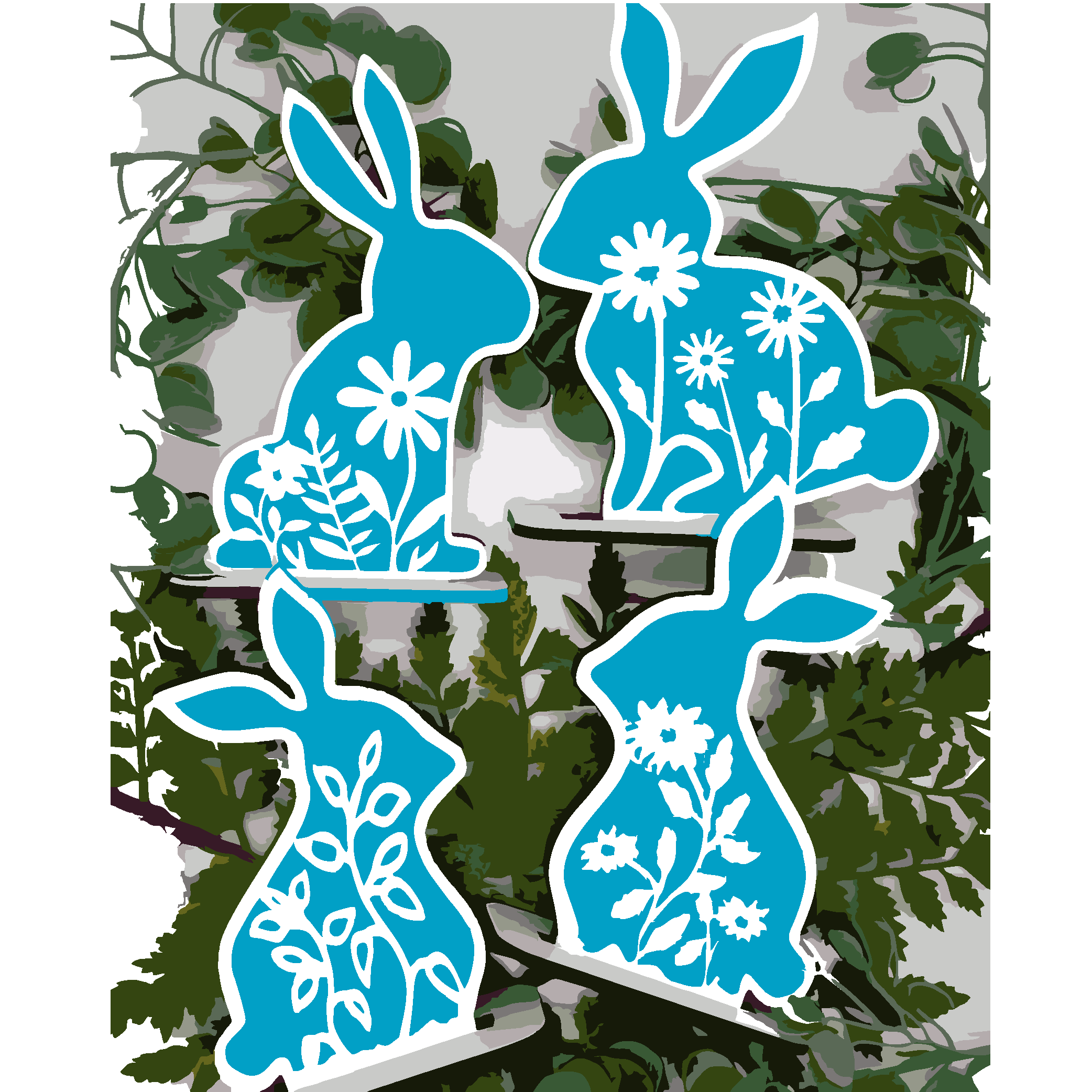 Easter Rabbit Free Standing